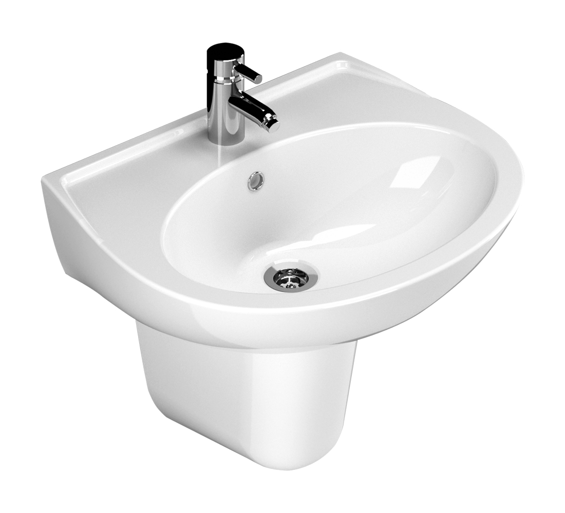 Polo Lavabo 55 cm Yarım Ayak