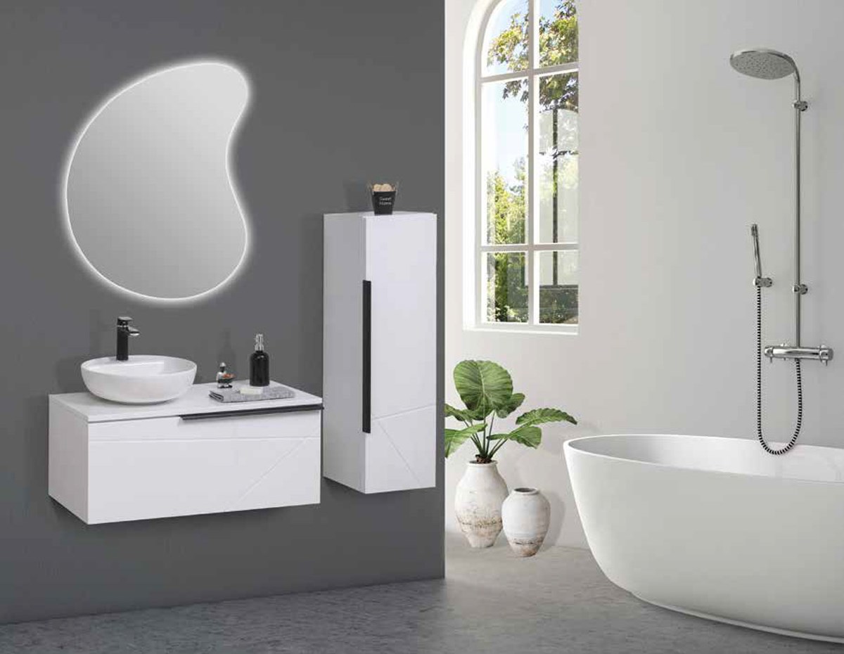 Thin White Banyo Dolabı